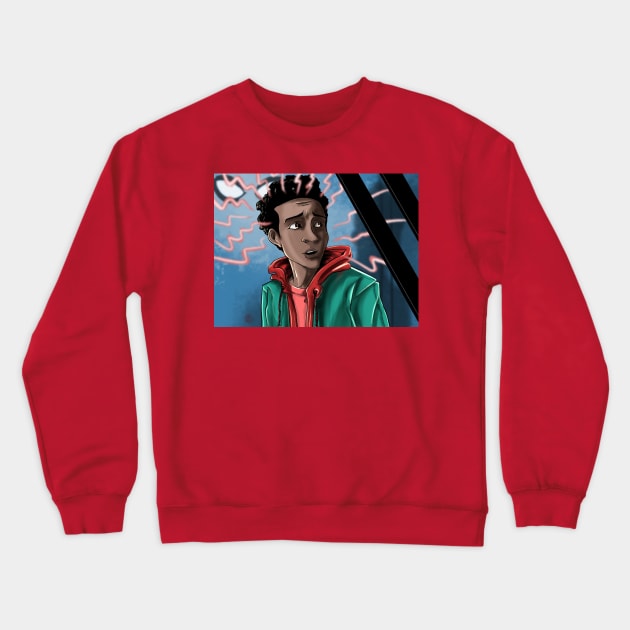 Miles Morales Crewneck Sweatshirt by CrazyPencilComics